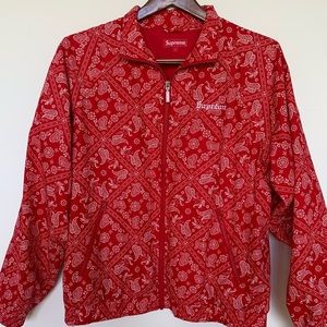 Supreme Bandana Track Jacket Red Large